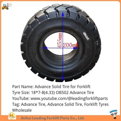 Advance Solid Tires For Forklift|Ελαστικό Advance 18*7-8(4.33) OB502|Χονδρική πώληση ελαστικών Advance